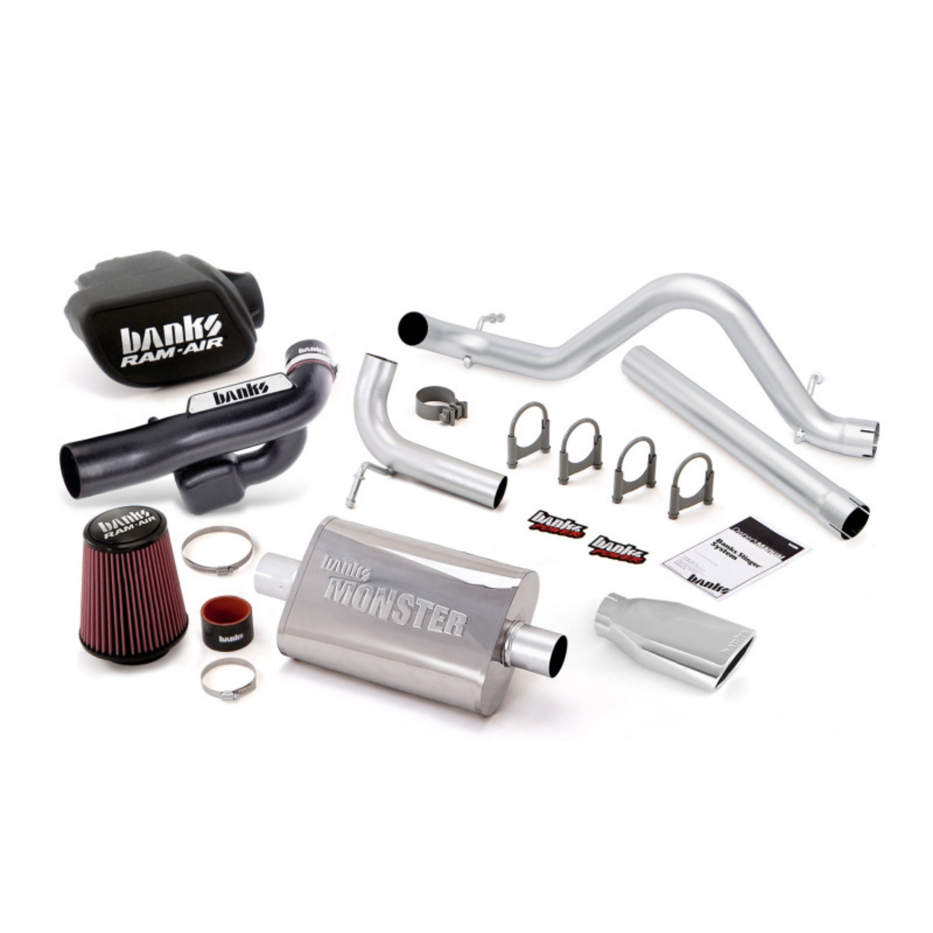 Picture of Banks Power 12-15 Jeep 3-6L Wrangler 4dr Stinger Sys no AutoMind - SS Single Exh w- Chrome Tip