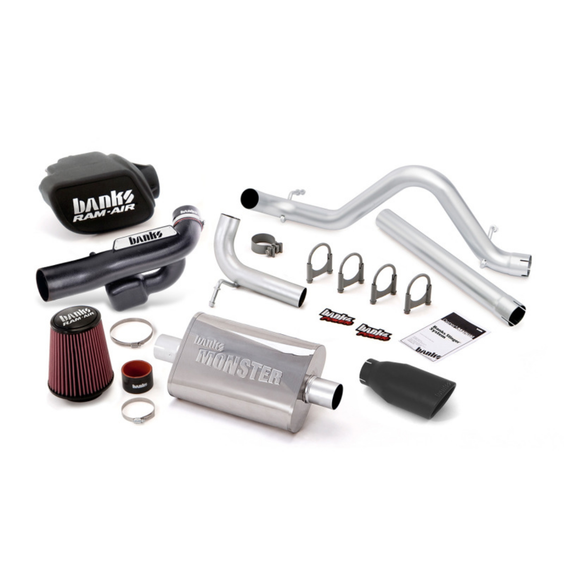Picture of Banks Power 12-15 Jeep 3-6L Wrangler All 4dr Stinger Sys no AutoMind - SS Single Exh w- Blk Tip
