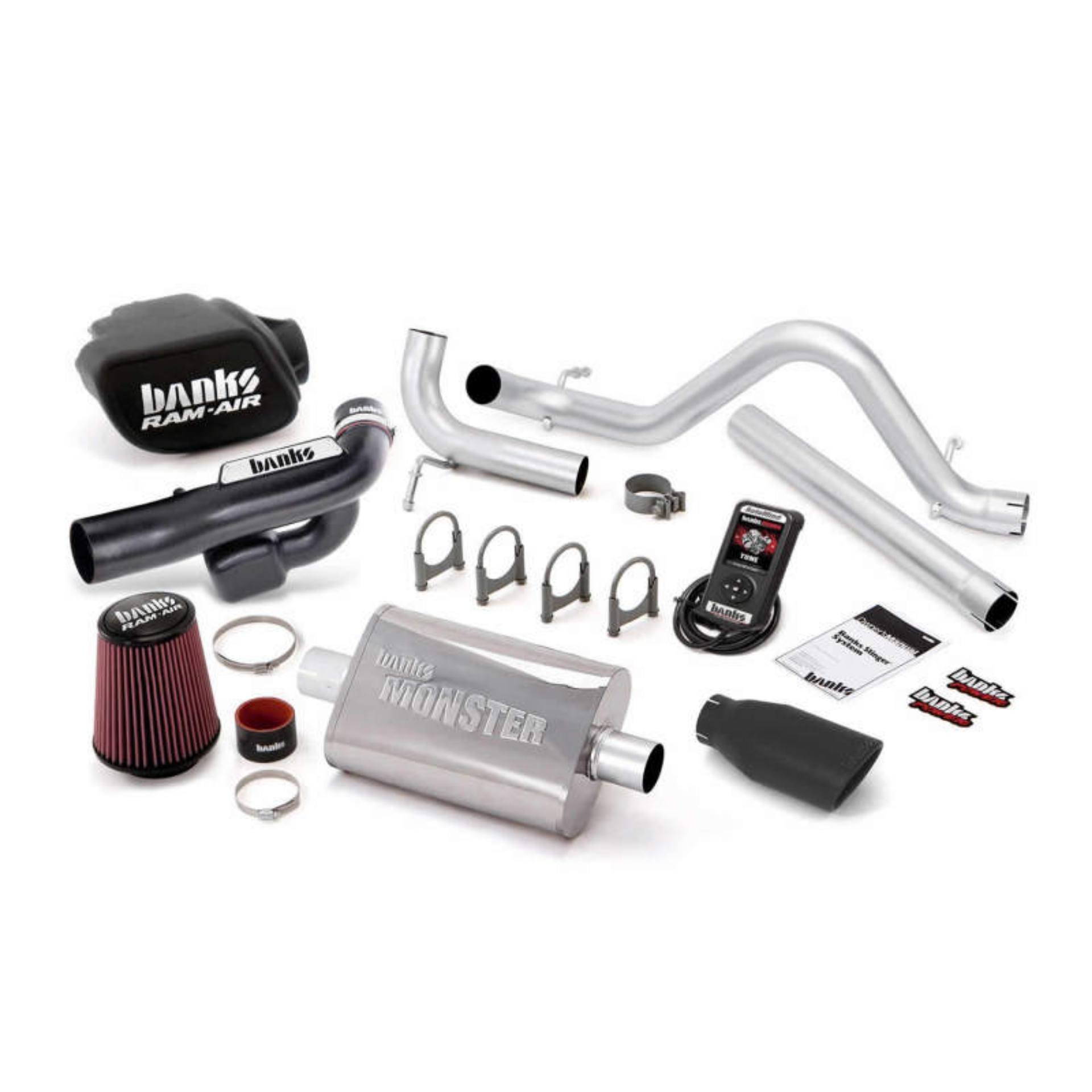 Picture of Banks Power 12-14 Jeep 3-6L Wrangler - 4dr Stinger Sys w- AutoMind - SS Single Exhaust w- Black Tip