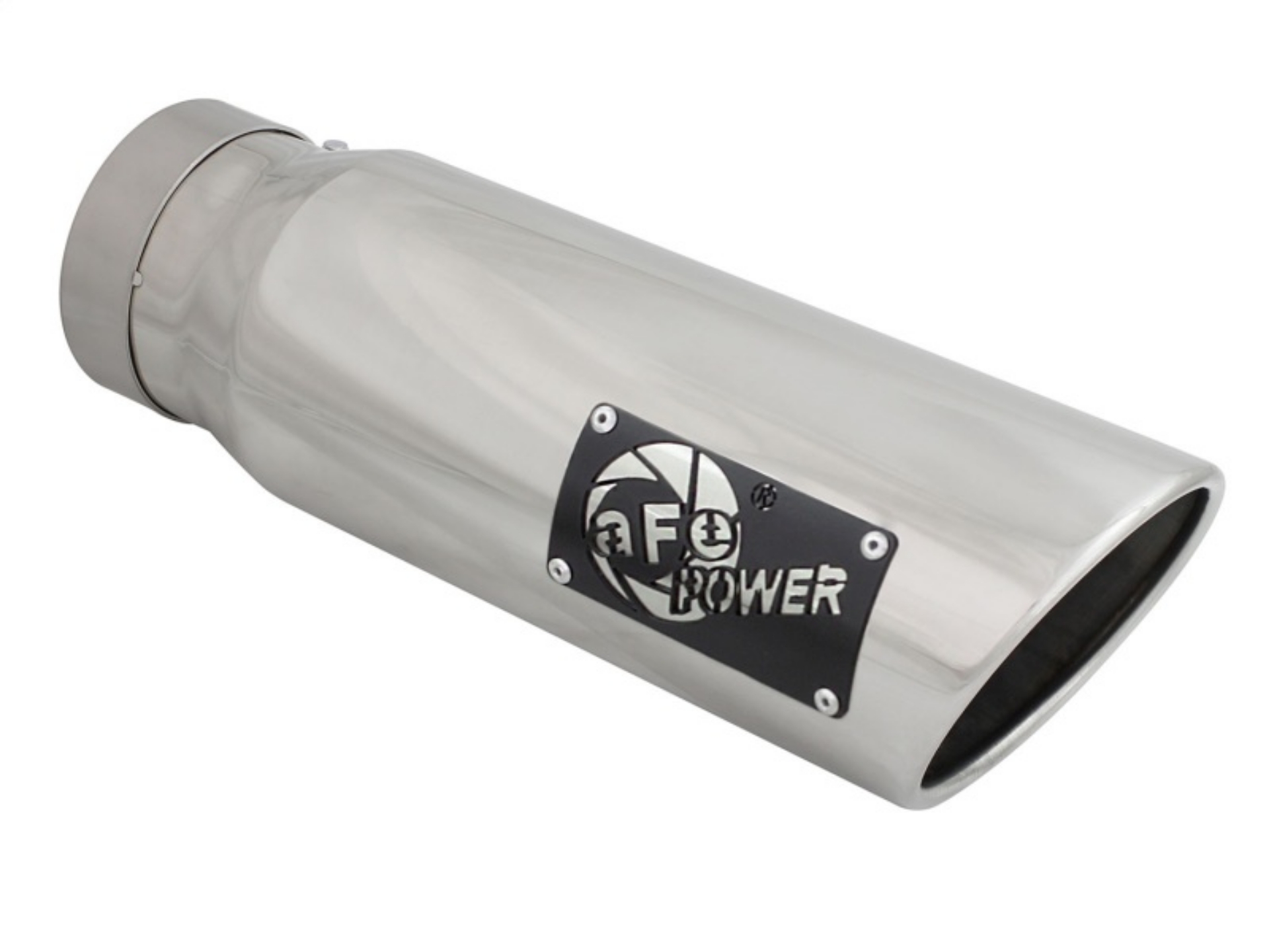 Picture of aFe Diesel Exhaust Tip Bolt On Polished 4in Inlex x 5in Outlet x 15in