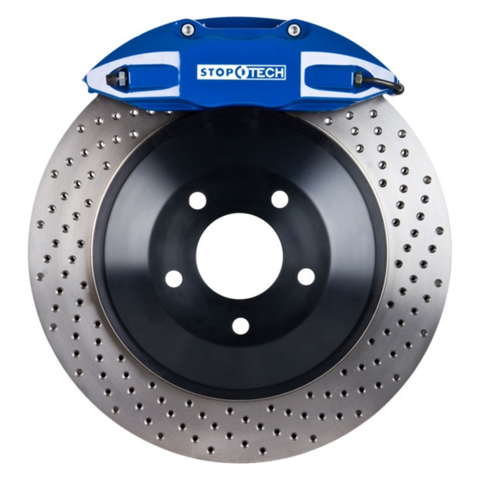 Picture of StopTech 06-12 VW GTI Front BBK w- Blue ST-41 Calipers 328x25mm Drilled Rotors