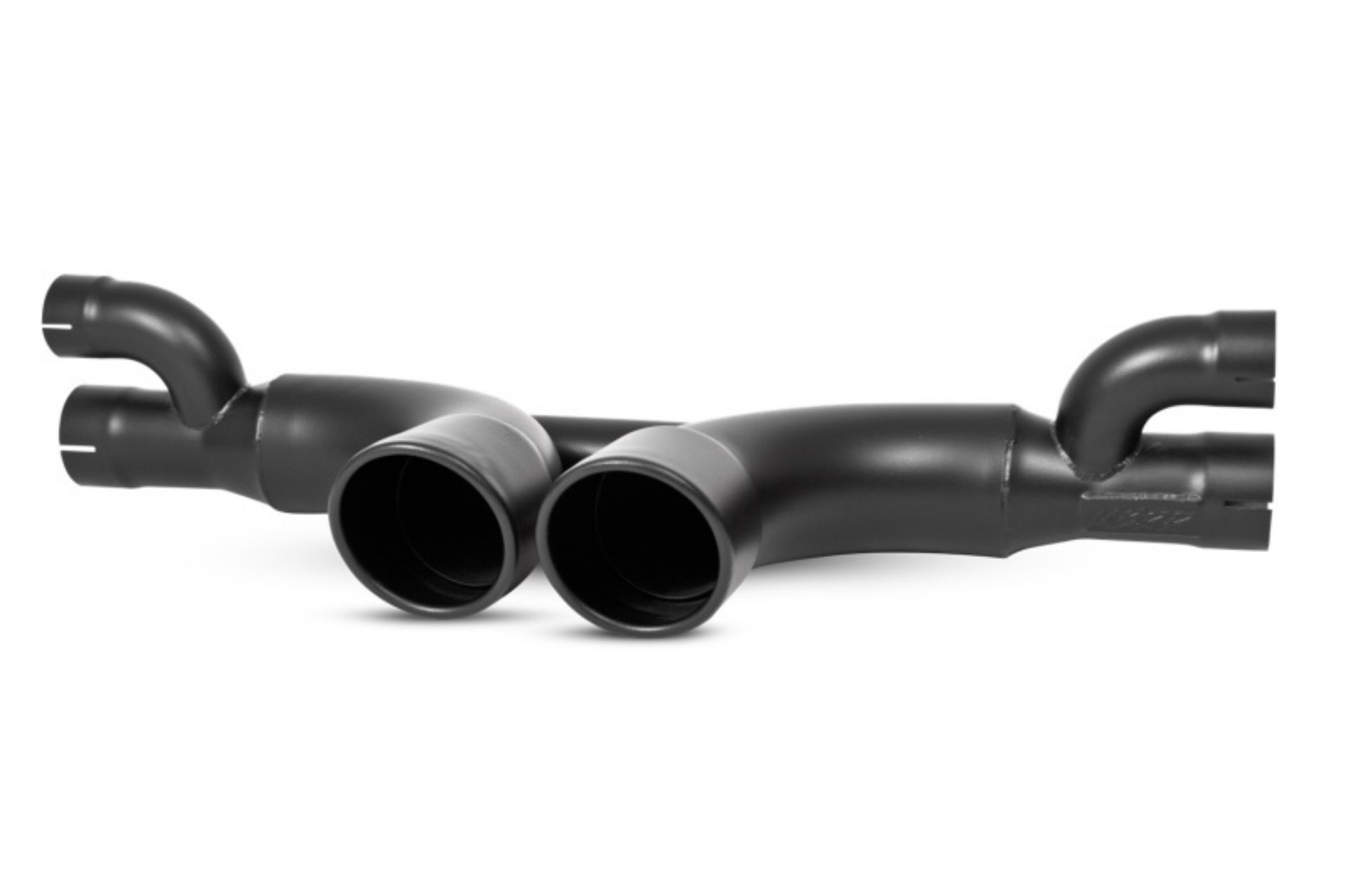 Picture of MBRP 14-19 Porsche GT3-GT3RS 3in Center Muffler Bypass 4in Tips - Black Coated