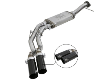 Picture of aFe Rebel Series Exht 3in SS Middle Side Exit CB w- Black Tips 11-14 Ford F150 Ecoboost V6 3-5L tt