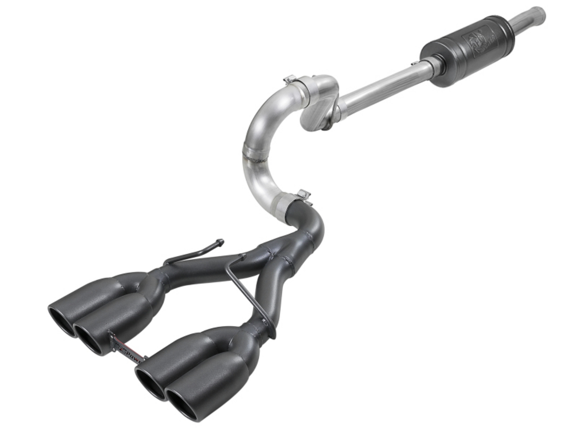 Picture of aFe Rebel Series 2-5in 304 SS Cat-Back Exhaust w- Black Tip 18-20 Jeep Wrangler JL