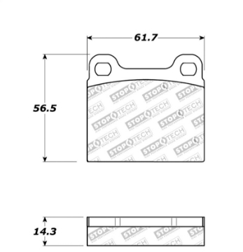 Picture of StopTech Street Touring 98-04 Volvo C70-98-00 V70 Rear Brake Pads