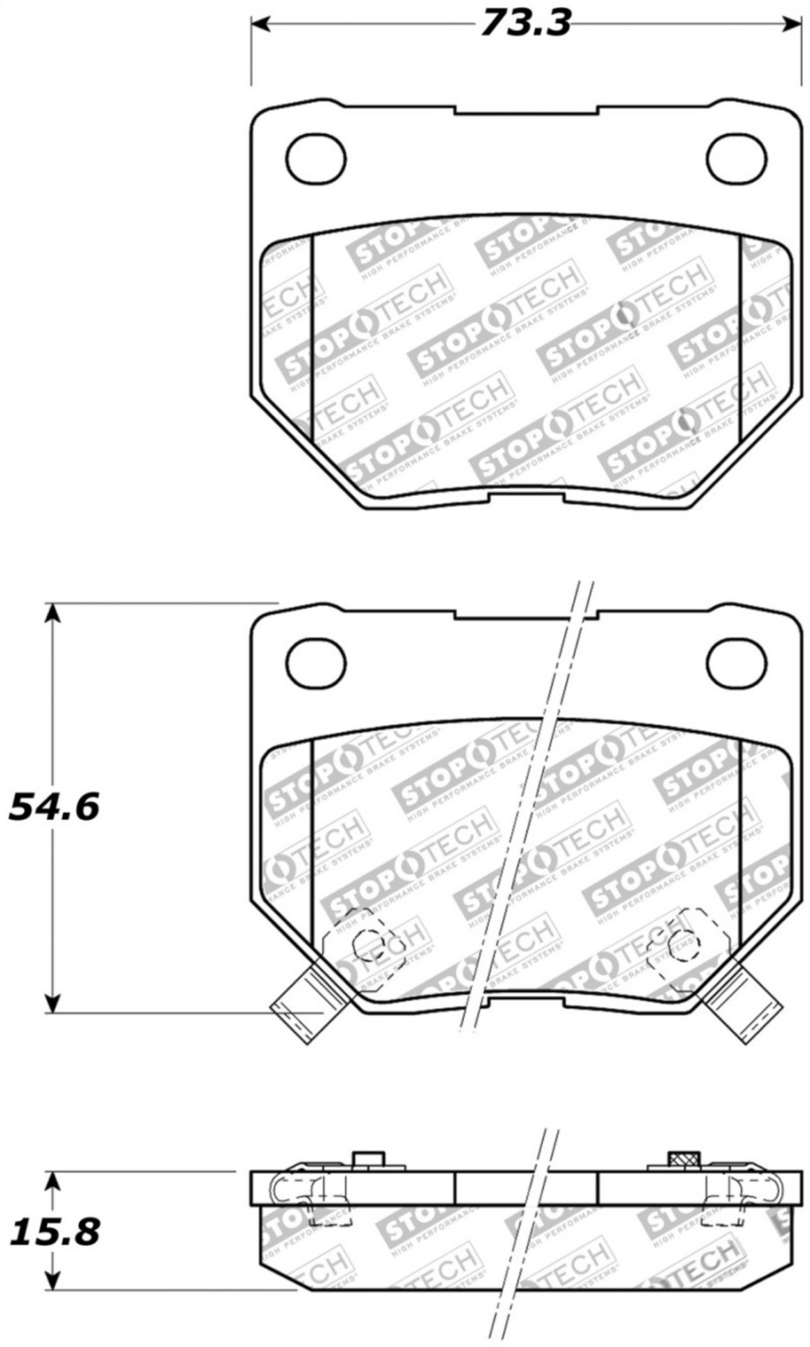 Picture of StopTech Street Touring 06-07 Subaru Impreza WRX Exc STi Rear Brake Pads