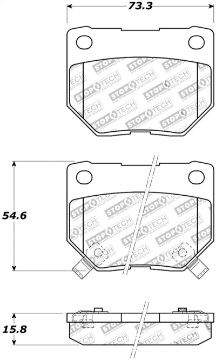 Picture of StopTech Street Touring 06-07 WRX Rear Brake Pads