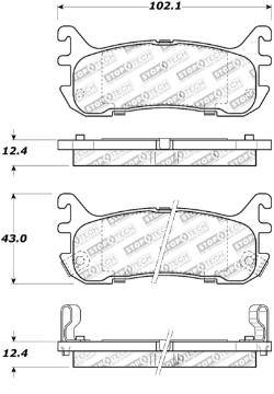 Picture of StopTech Street Touring 94-97-99-05 Miata w- Normal Suspension Rear Brake Pads D636