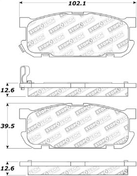 Picture of StopTech Street Touring 01-05 Miata w- Sport Suspension Rear Brake Pads D891