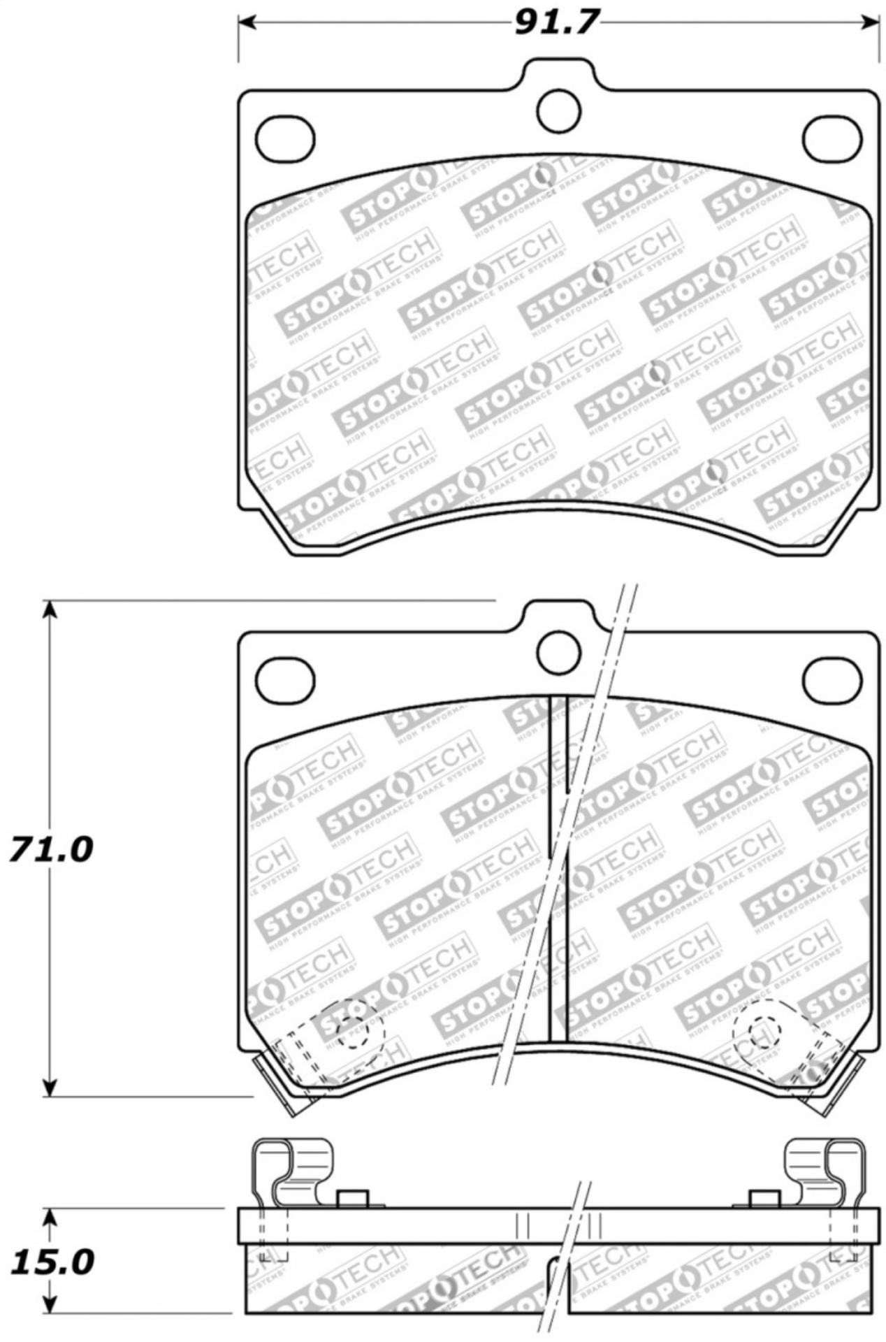 Picture of StopTech Street Touring 91-03 Ford Escort ZX2 - 92-95 Mazda MX-3 Front Brake Pads