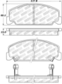 Picture of StopTech Street Touring 93-00 Honda Civic DX w- Rr Drum Brakes Front Brake Pads