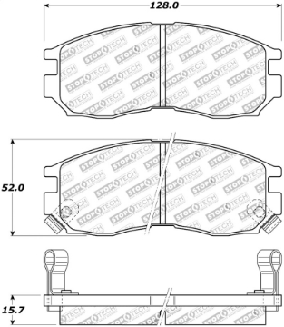Picture of StopTech Street Touring 4-89-99 Mitsubishi Eclipse GST Front Brake Pads