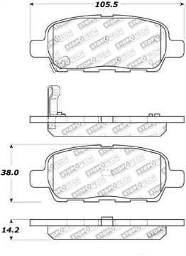 Picture of StopTech Street Touring 6-02-08 350z - 01-08 G35 Rear Brake Pads