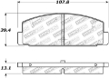 Picture of StopTech Street Touring 89-95 Mazda RX7 - 03-05 Mazda 6 Rear Brake Pads