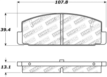 Picture of StopTech Street Touring 89-95 Mazda RX7 - 03-05 Mazda 6 Rear Brake Pads