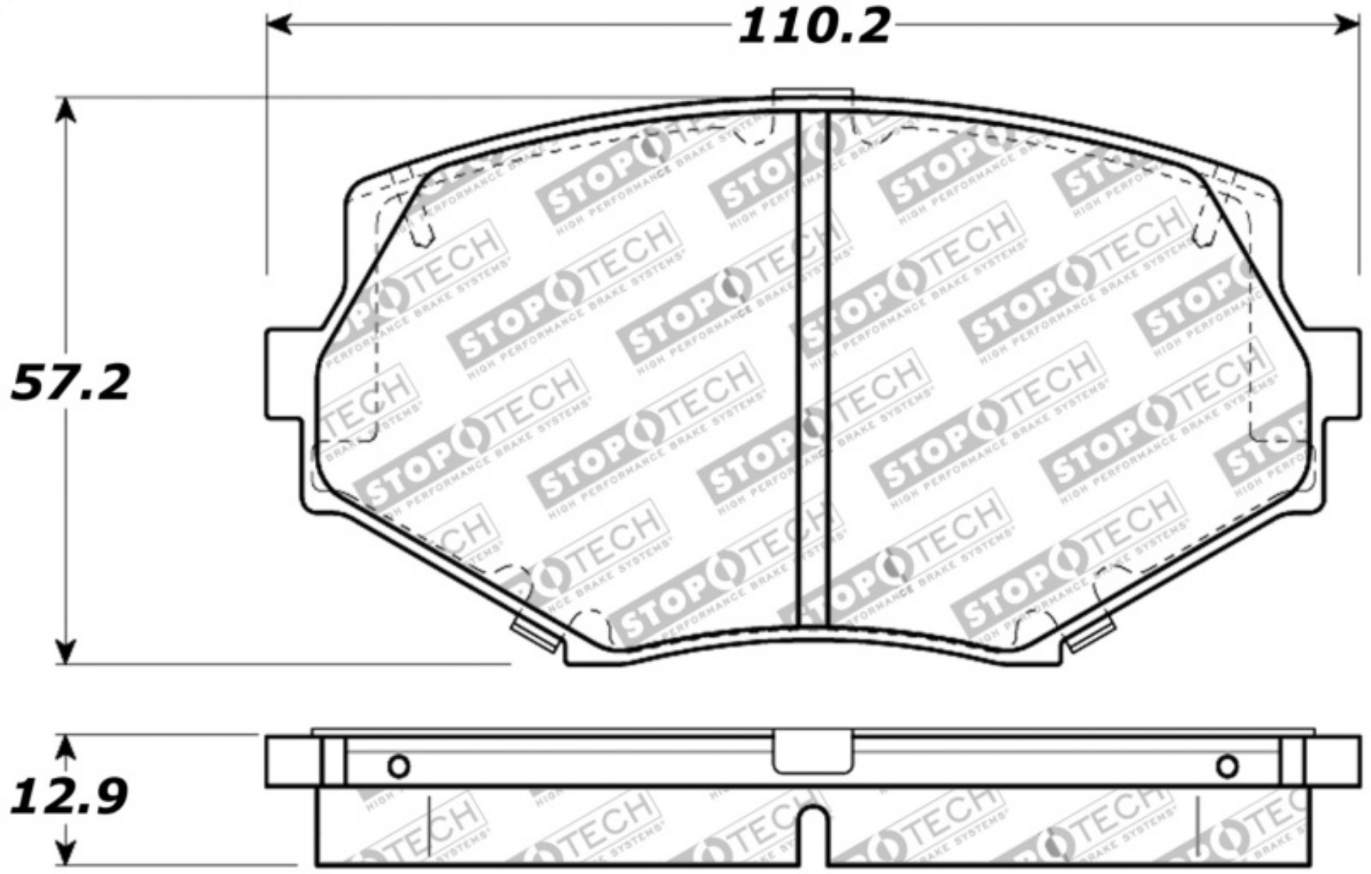 Picture of StopTech Street Touring 94-97-99-05 Miata w-Normal Suspension Front Brake Pads D635