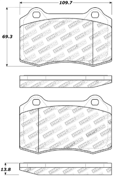 Picture of StopTech Street Touring 00-06 Jaguar S Typre R - XJ R - XJR-S Rear Brake Pads
