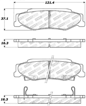 Picture of StopTech Street Touring 04-08 Cadillac XLR-XLR-V Rear Brake Pads