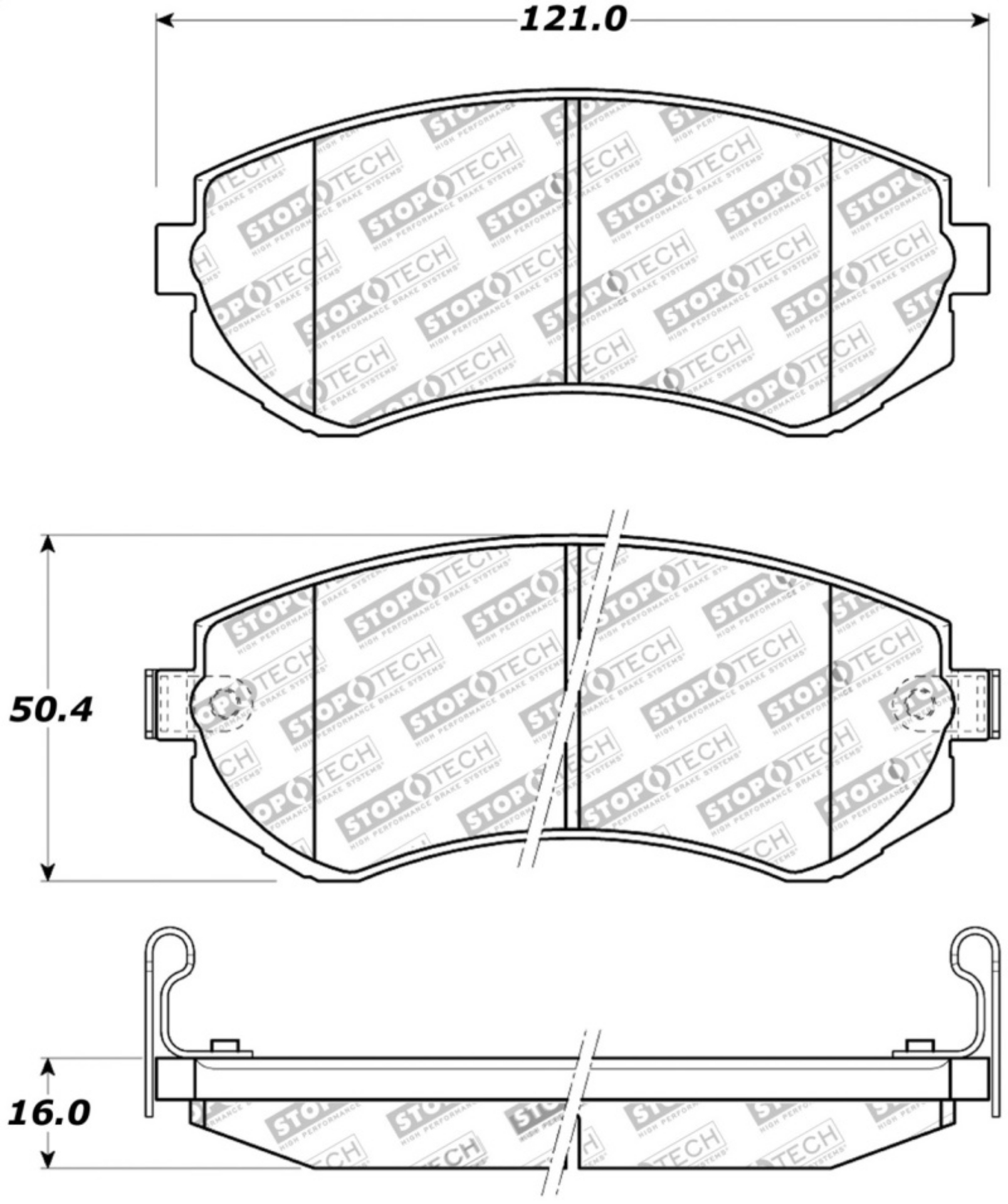 Picture of StopTech Street Touring 89-06-96 Nissan 240SX Front Brake Pads