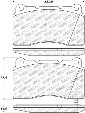 Picture of StopTech Street Touring 04-07 STi - 03-06 Evo - 08-10 Evo Front Brake Pads