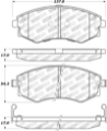 Picture of StopTech Street Touring 89-1-94 Nissan 240SX w-ABS Front Brake Pads