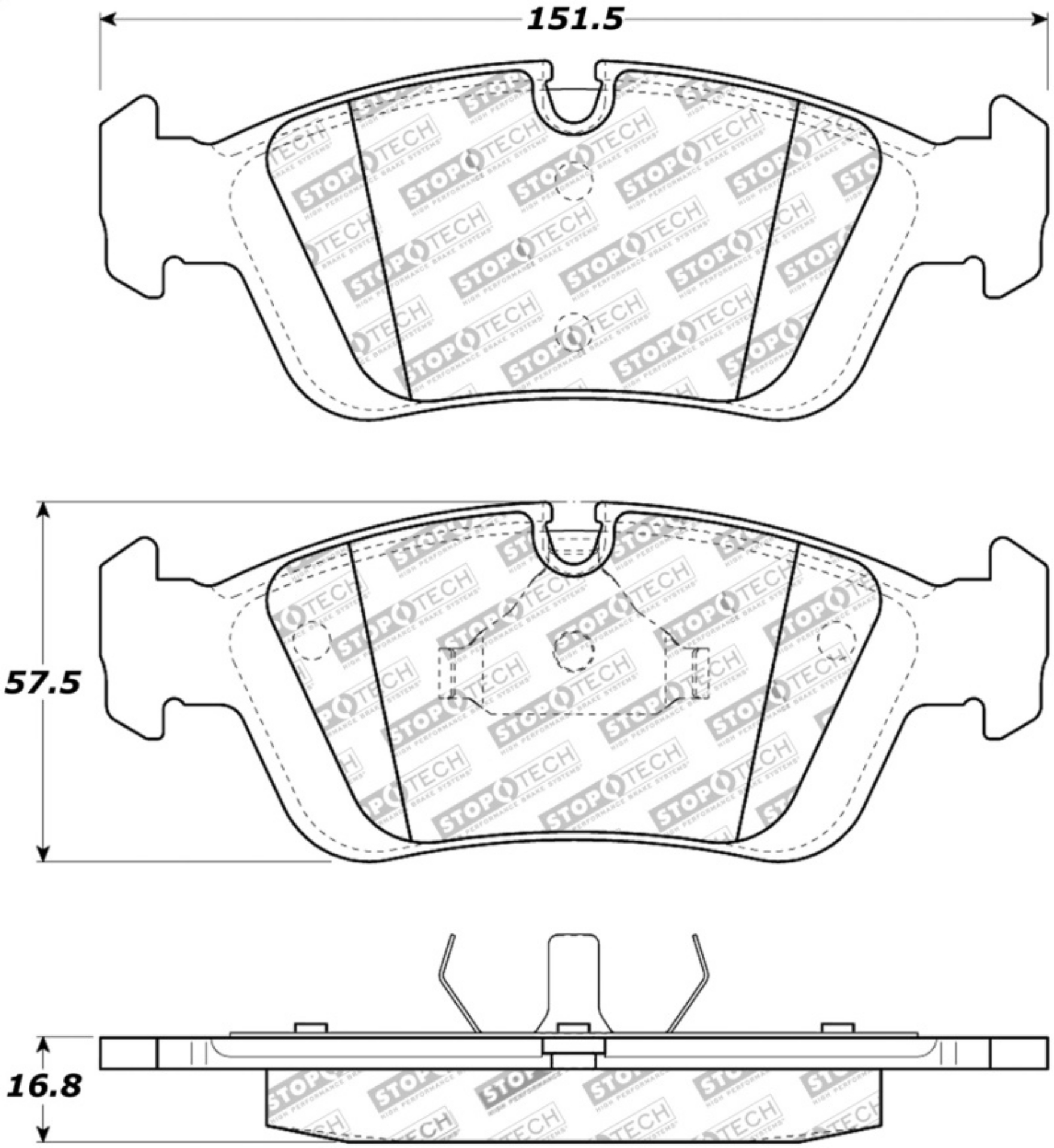 Picture of StopTech 96-02 BMW Z3 - 03-08 Z4 - 97-00 323 Front Brake Pads