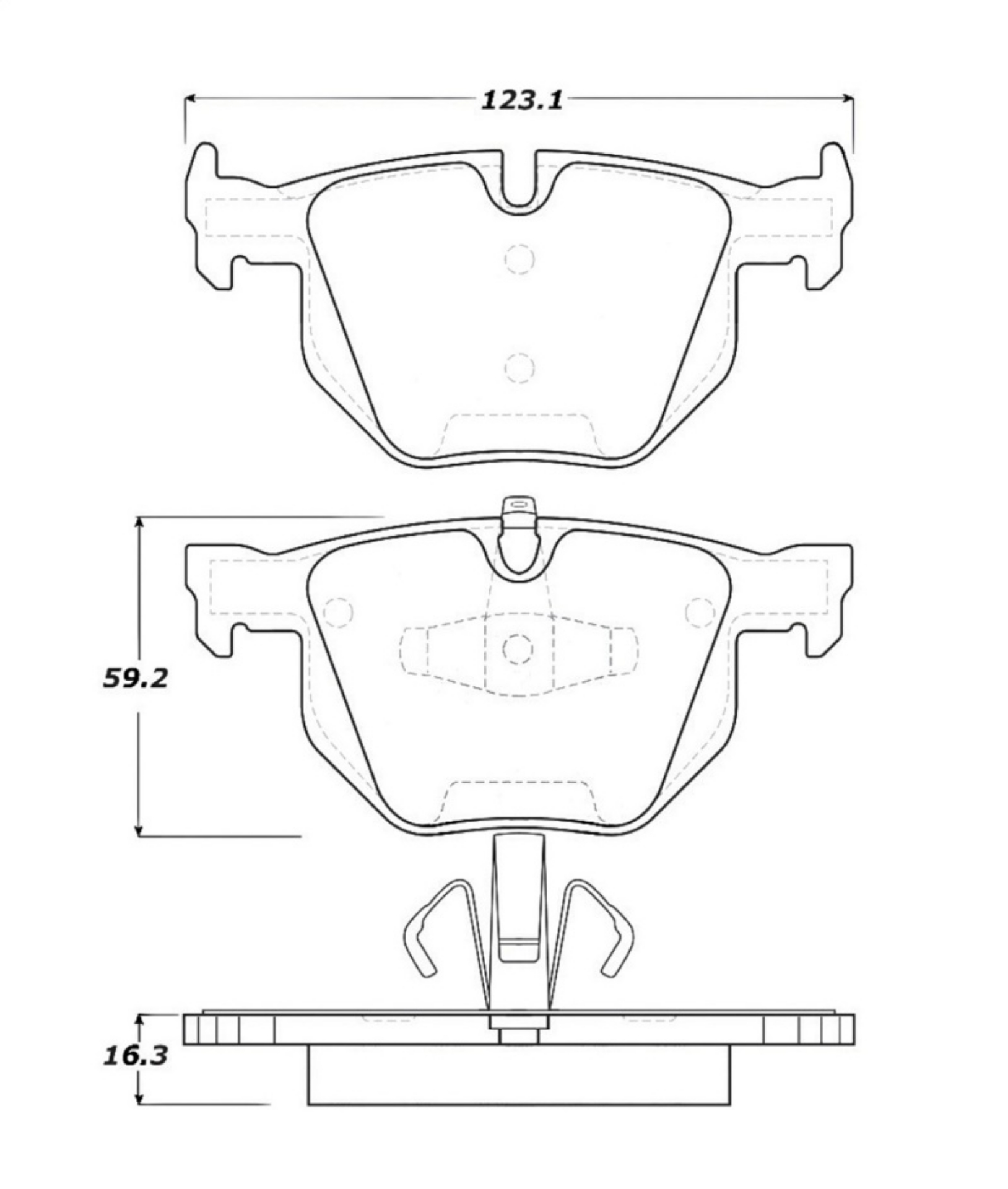 Picture of StopTech Street Touring 06 BMW 330 Series Exc E90 Series Rear Brake Pads