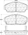 Picture of StopTech Street Touring 93-95 Honda Civic Coupe Front Brake Pads