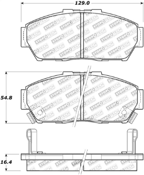 Picture of StopTech Street Touring 93-95 Honda Civic Coupe Front Brake Pads