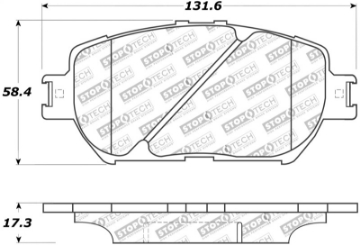 Picture of StopTech Street Touring 06 Lexus GS - 09-10 IS Front Brake Pads
