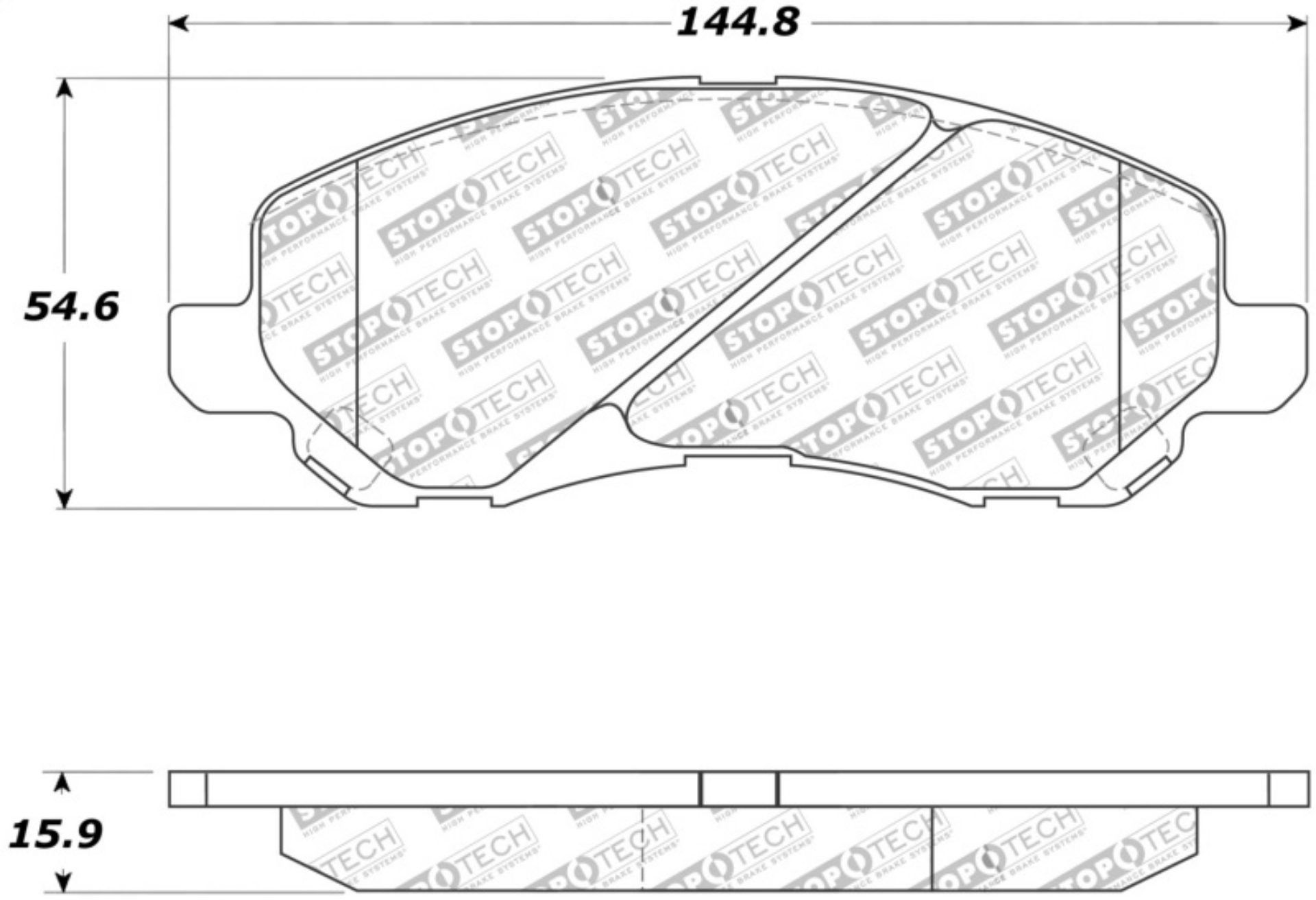 Picture of StopTech Street Touring 07-10 Jeep Compass-Patriot Front Brake Pads