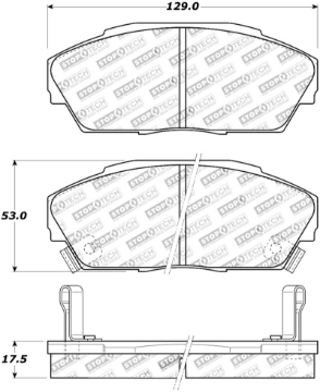 Picture of StopTech Street Touring 90-93 Acura Integra - 90-93 Honda Civic Front Brake Pads