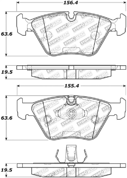 Picture of StopTech Street Touring 04-09 BMW X3 E38 - 06-09 Z4 3-0E86 Front Brake Pads