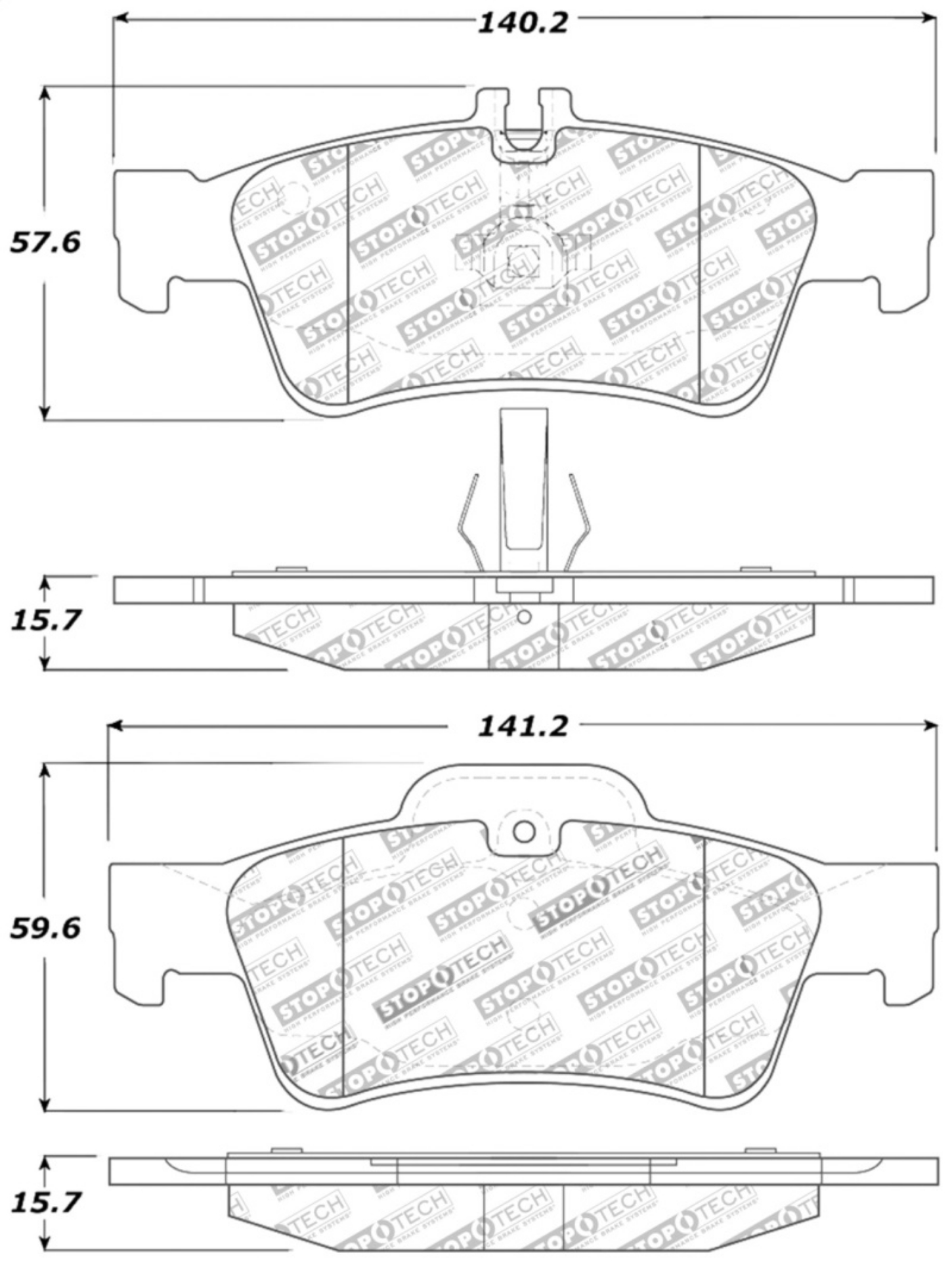 Picture of StopTech Street Touring Mercedes Benz Rear Brake Pads