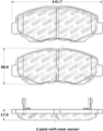 Picture of StopTech Street Touring 03-10 Honda Accord - 02-06 CR-V Front Brake Pads
