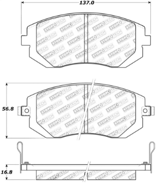 Picture of StopTech Street Touring 03-05 WRX- 08 WRX Front Brake Pads