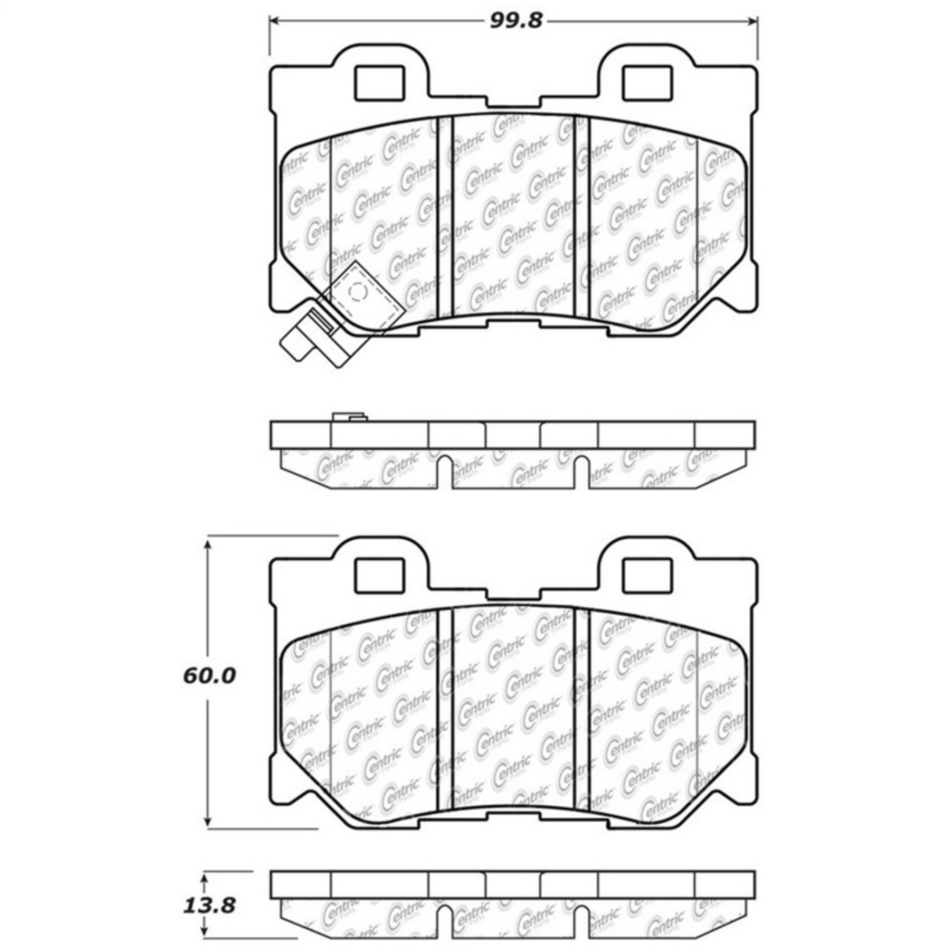 Picture of StopTech Street Touring 08-09 Infiniti FX50-G37 Rear Brake Pads