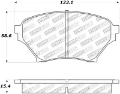 Picture of StopTech Street Touring 01-05 Miata w- Sport Suspension Front Brake Pads D890