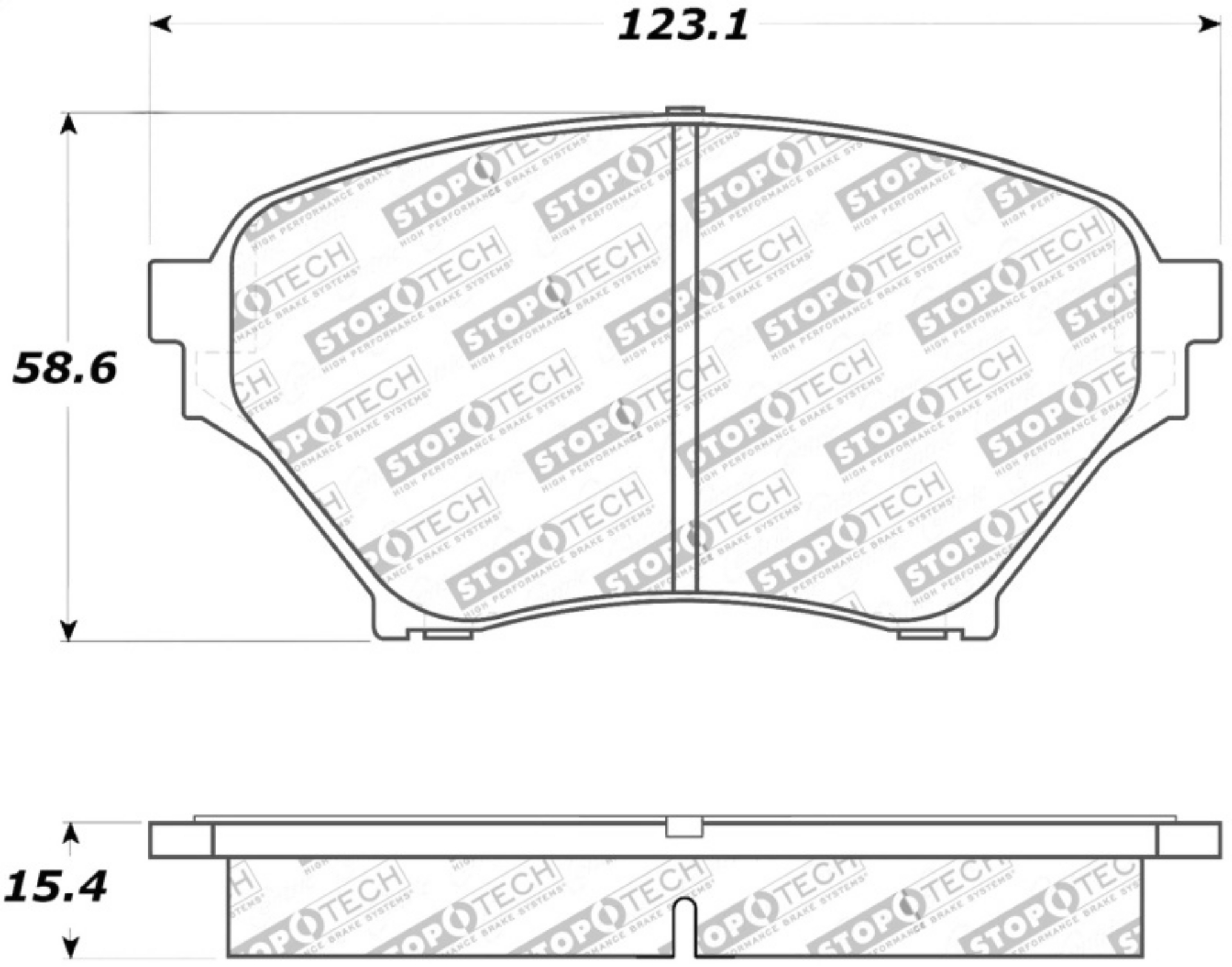 Picture of StopTech Street Touring 01-05 Miata w- Sport Suspension Front Brake Pads D890
