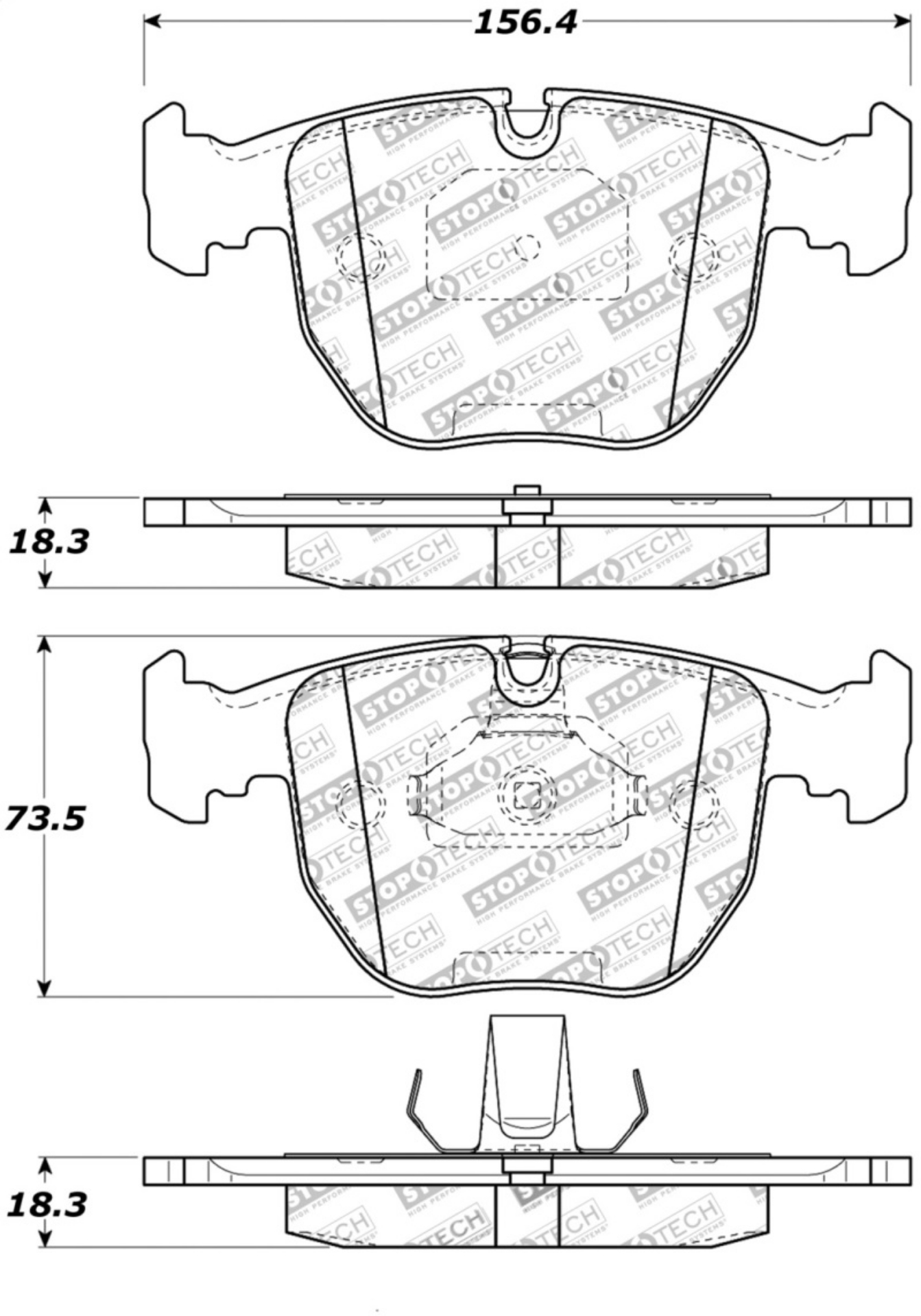 Picture of StopTech Street Touring 00-04 BMW M5 E39 - 00-06 X5 Front Brake Pads