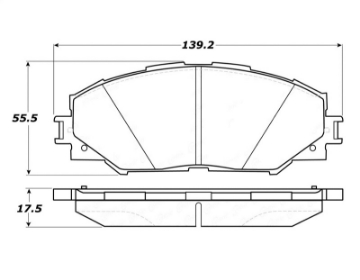 Picture of StopTech Street Touring 10 Lexus HS 250h - 09 Pontiac Vibe 1-8L Front Pads