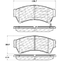 Picture of StopTech Street Touring 06-10 Ford Fusion - 07-10 Lincoln MKZ Front Brake Pads
