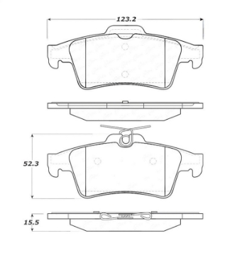 Picture of StopTech Street Touring 07-09 Mazdaspeed3 - 06-07 Mazdaspeed6 Rear Brake Pads