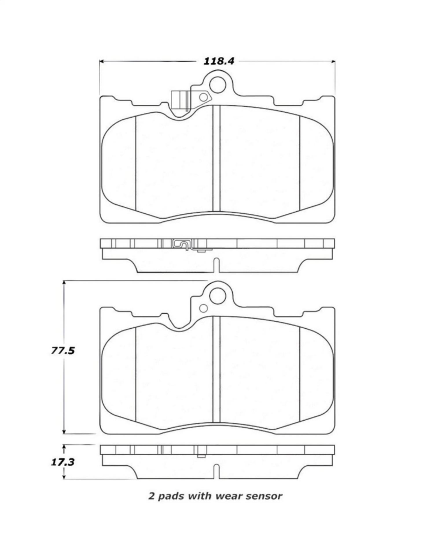 Picture of StopTech Street Touring 06 Lexus GS300-430 - 07-08 GS350 Front Brake Pads