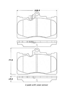 Picture of StopTech Street Touring 06 Lexus GS300-430 - 07-08 GS350 Front Brake Pads