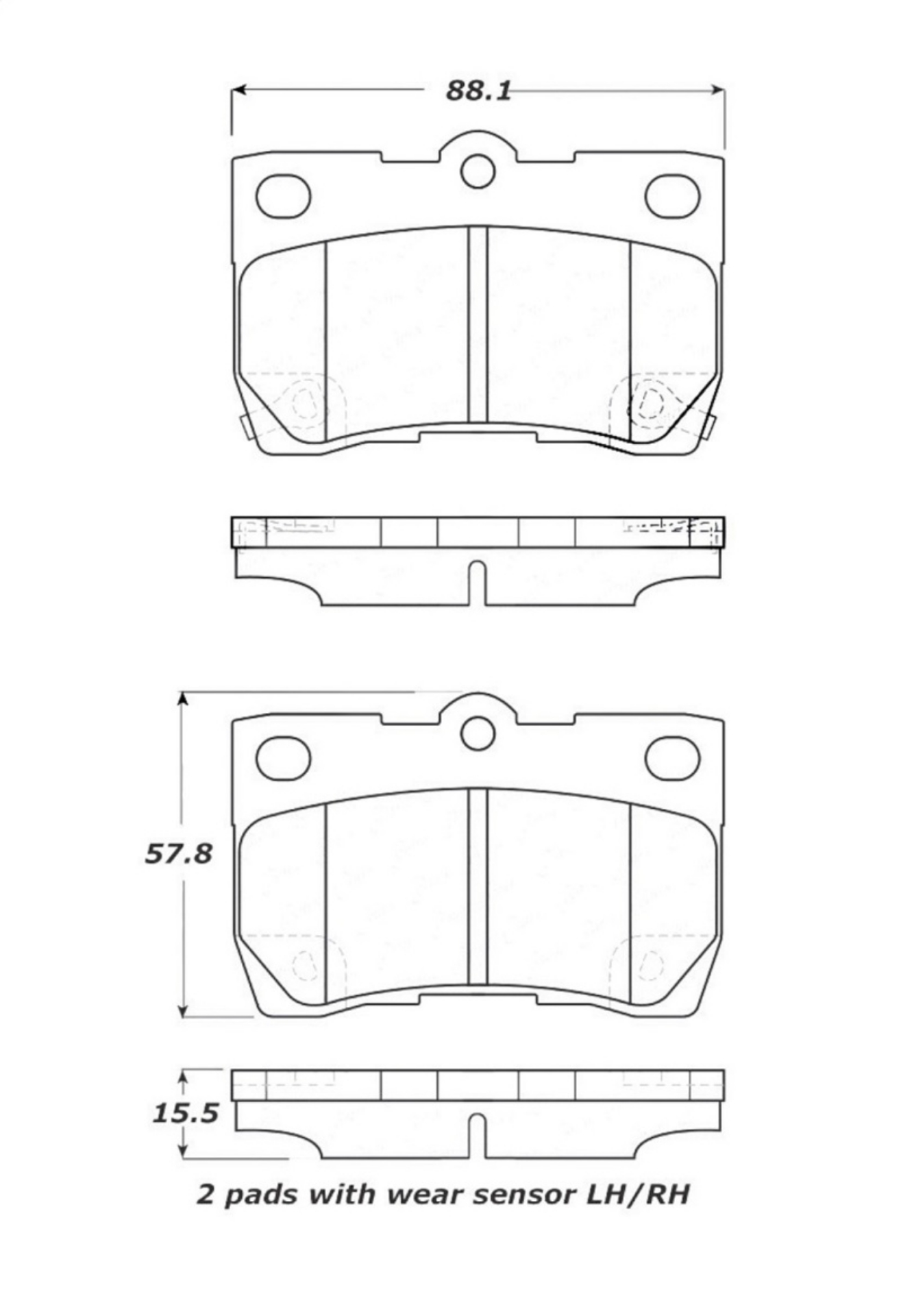 Picture of StopTech Street Touring 06 Lexus GS300-430 - 07-08 GS350 Rear Brake Pads