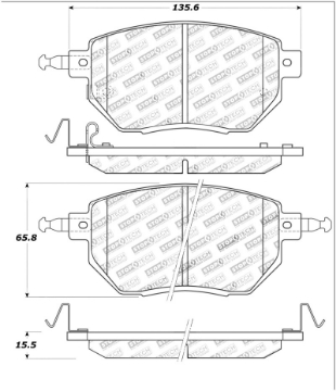 Picture of StopTech Street Touring 03-11-05 Infiniti - 05-06 Nissan Front Brake Pads