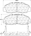 Picture of StopTech Street Touring 97-99 Acura CL- 97-01 Integra Type R-91-95 Legend Front Pads