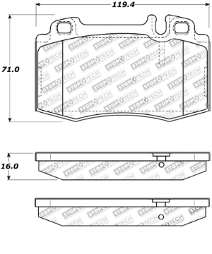 Picture of StopTech Street Touring 94-12-96 Maserati Series Front Brake Pads