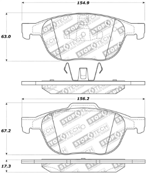 Picture of StopTech Street Touring 04-09 Mazda 3 Front Brake Pads